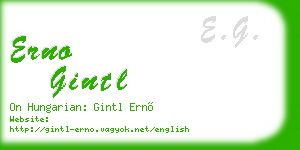 erno gintl business card